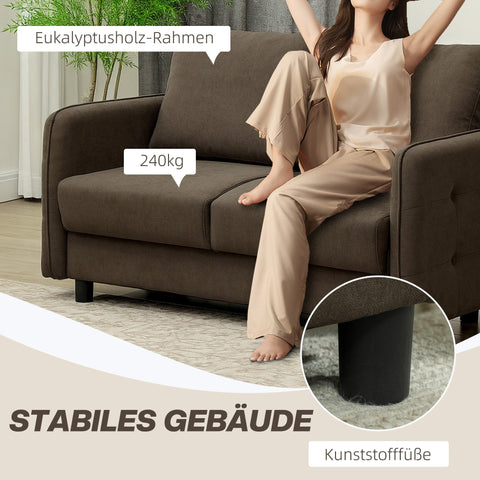 Rootz Two Seater Sofa - Velvet Upholstered Couch - Loveseat with Storage - High-Density Foam Comfort - 136cm x 75cm x 84cm
