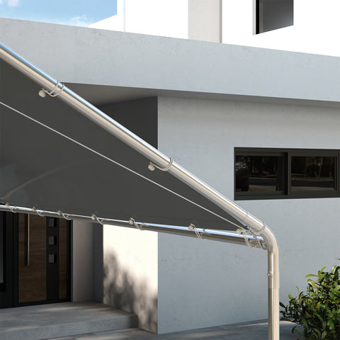 Rootz Car Shelter Replacement Tarpaulin - Cover - Polyethylene Sheet - UV Resistant - 586cm x 296cm - Includes 48 Bungee Balls