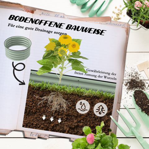 Rootz Set of 2 Galvanized Plant Pots - Flower Pots - Planters - Promotes Plant Growth - Ø60 x 30H cm