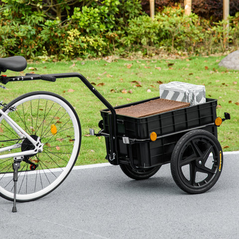 Rootz Bicycle Trailer Transport Trailer - Universal Bike Cart - Easy Assembly - 70L Capacity - 144L x 59W x 80H cm