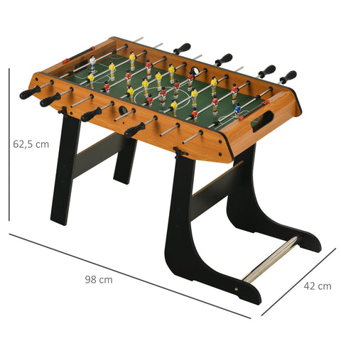 Rootz Foldable Table Football Toy - Foosball Game - Soccer Table - Space-saving Design - 98cm x 42cm x 62.5cm