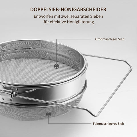 Rootz Beekeeping Set - 7-Piece Honey Harvesting Kit - Stainless Steel Tools - Hive Chisel - Uncapping Knife - 28.5cm Smoker