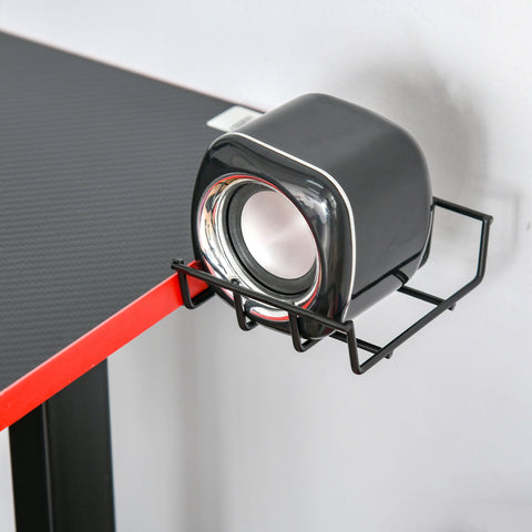 Rootz Racing Gaming Desk - Gamer Desk - Computer Desk - Carbon Fiber Finish - Headset & Speaker Mounts - 120cm x 60cm x 76cm