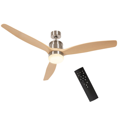 Rootz Reversible LED Ceiling Fan - Quiet Cooling Fan - Silent Room Ventilator - 6 Speeds - Remote Control - Ø132 x 43H cm