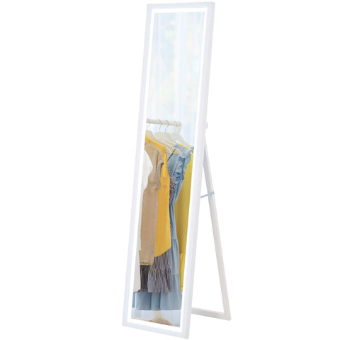 Rootz Full-Length Mirror - Hallway Mirror - Standing Mirror - LED Lighting - Touch Control - 160cm x 40cm