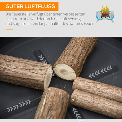 Rootz Vuurschaal met Spark Guard - Vuurplaats voor buiten - BBQ Grill - Duurzaam staal - 66cm x 66cm x 66cm