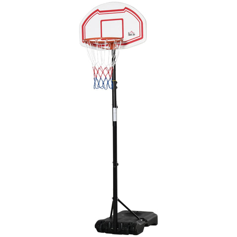 Rootz Outdoor Basketball Hoop - Adjustable Net - Portable Backboard - Stability Base - 70cm x 76cm x 258-314cm
