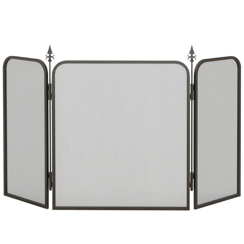 Rootz Fireplace Spark Guard - Fire Screen - Hearth Protector - Ensures Safety - 96W x 1.3D x 56H cm