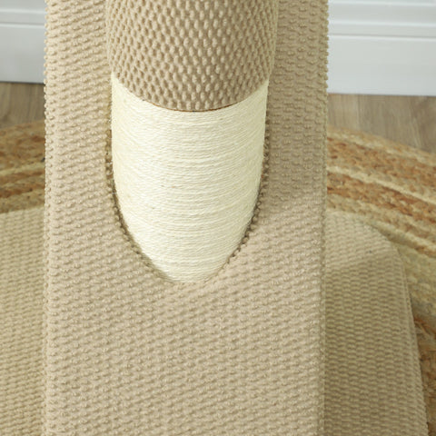 Rootz Cat Scratching Post - Activity Center - Furniture Protector - Solid Chipboard - 48cm x 48cm x 84cm
