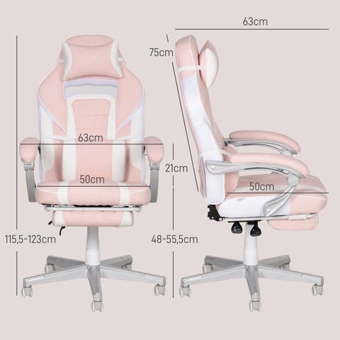 Rootz Gaming Chair - Office Chair - Reclining Chair - Ultimate Comfort - 115.5-123H x 63W x 63D cm