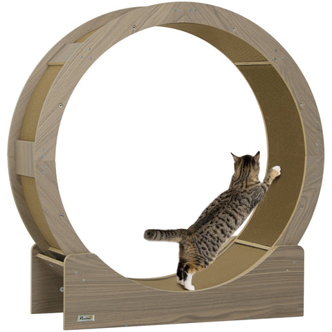 Rootz Cat Wheel - Cat Balance Bike - Cat Exercise Wheel - Supports Healthy Exercise - 91cm x 33.5cm x 94cm - Brown