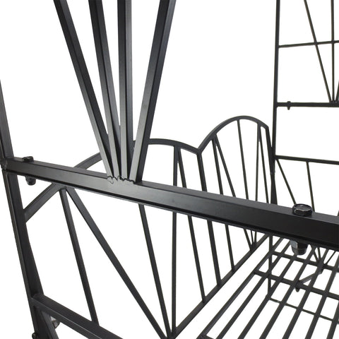 Rootz Garden Arch 2-Seat Bench - Rose Arch - Climbing Plant Support - Adds Style & Functionality - 115cm x 54cm x 203cm