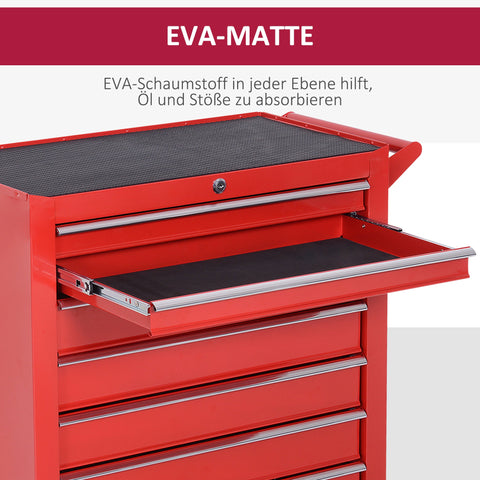 Rootz Tool Trolley - Workshop Cart - Tool Cabinet - Up to 150kg Load - Steel - 69cm x 33cm x 75cm