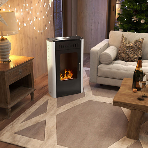 Rootz Freestanding Fireplace - Bioethanol Heater - Ethanol Stove - No Smoke - 50 x 27 x 82 cm