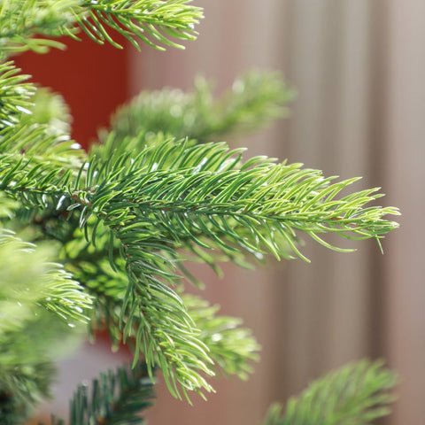 Rootz Christmas Tree - Artificial Pine Tree - Bushy Xmas Tree - Flame-Retardant Branches - Sturdy Metal Base - 122cm x 180cm