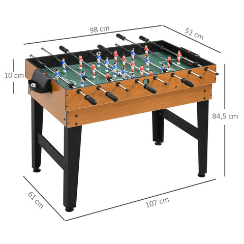 Rootz 4-in-1 Party Game Table - Table Tennis - Table Football - Durable Design - 107cm x 61cm x 84.5cm