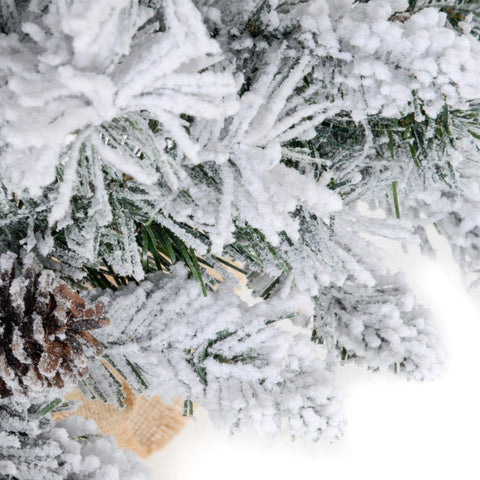 Rootz LED Christmas Tree - Artificial Xmas Tree - Warm White LED Lights - Decorative Pine Cones - Flame-Retardant Branches - 47cm x 90cm