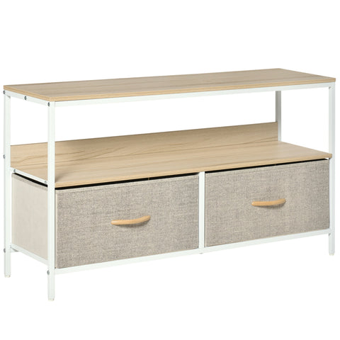 Rootz Low TV Cabinet - Industrial TV Stand - Media Console - Ample Storage - 98W x 29D x 56H cm