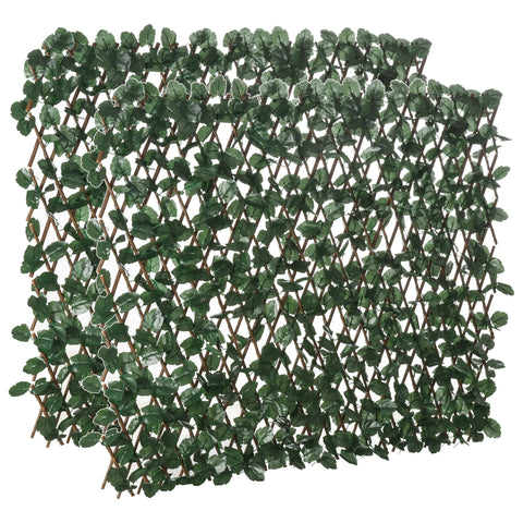 Rootz Artificial Leaf Fence Panels - Privacy Fence - Expandable Mesh - Realistic Ivy Look - 295 x 70 cm