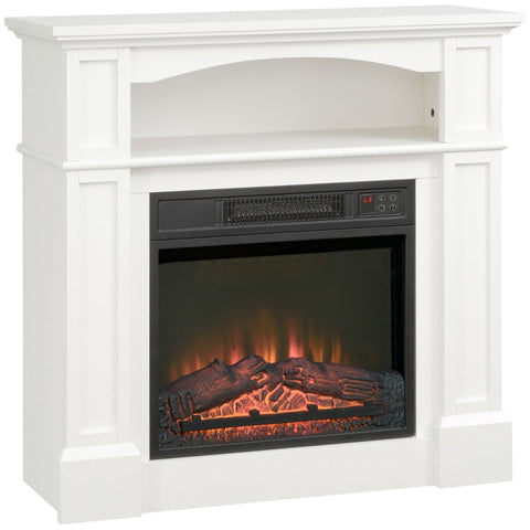 Rootz Electric Fireplace - Indoor Heater - LED Flame Effect - Smokeless - Remote Control - 80.5cm x 32.3cm x 80.5cm