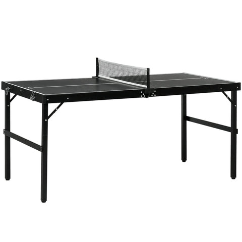 Rootz Compact Table Tennis Table Set - Mini Ping Pong Table - Portable Table Tennis - Rust-Proof Aluminum - Ideal for Small Spaces - 152cm x 76cm x 72cm