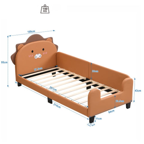 Rootz Lion-Shaped Children's Bed - Kids' Bed - Toddler Bed - Stimulates Imagination - 214cm x 109cm x 95cm