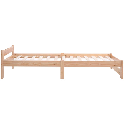 Rootz Solid Wood Bed Frame - Wooden Bed - Pine Bed - Eco-Friendly - 205L x 97W x 49H cm