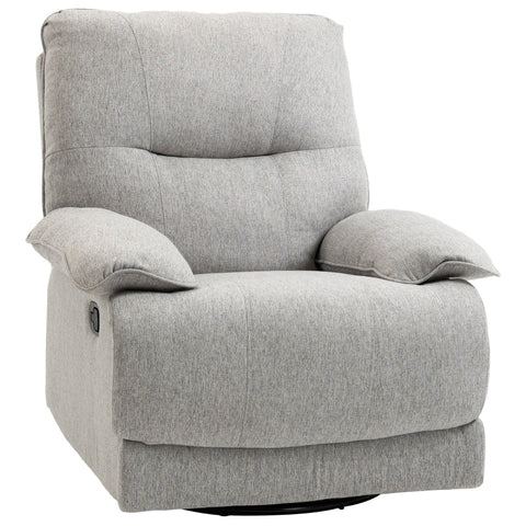 Rootz TV Armchair - Recliner Chair - Home Cinema Chair - Linen-look Fabric - Adjustable Backrest - Cup Holder - 89cm x 98cm x 101cm