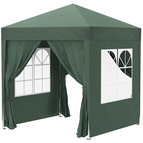 Rootz 2x2m Folding Gazebo - Pavilion - Beer Tent - Quick Setup - UV Protection - High Stability - 2L x 2W x 2.4H m - Steel & Oxford Fabric