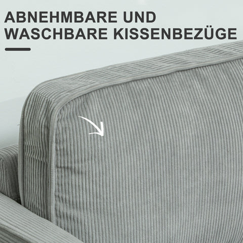 Rootz Two Seater Storage Sofa - Mini Couch - Compact Sofa - Space-Saving Design - 117cm x 63cm x 79cm