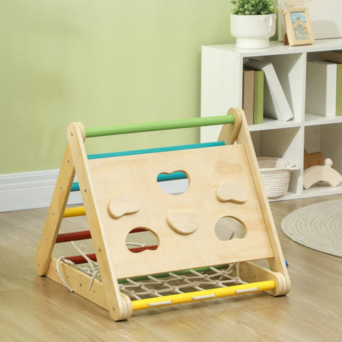 Rootz 4-in-1 Pikler Climbing Frame Set - Indoor Playground - Adventure Playset - Pine Wood - 119cm x 63cm x 61cm