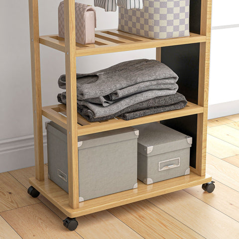 Rootz Standing Mirror - Mobile Mirror - Full-Length Mirror - Storage Solution - 35.8cm x 59.8cm x 170cm