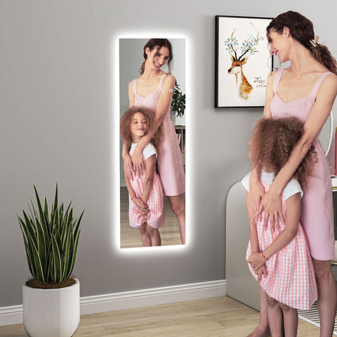 Rootz Full Length LED Mirror - Dimmable - Frameless - Touch Control - Enhance Room - 40cm x 120cm