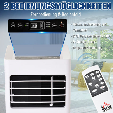 Rootz Mobile Air Conditioner - Portable AC - 3-in-1 Climate Control - Efficient Cooling - Dehumidification - Ventilation - 30.5cm x 32.8cm x 67.8cm - ABS Material