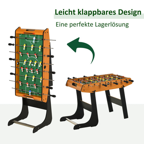Rootz Foldable Table Football Toy - Foosball Game - Soccer Table - Space-saving Design - 98cm x 42cm x 62.5cm
