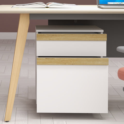 Rootz Office Cabinet on Wheels - Mobile Storage - Rolling Drawer Unit - Organize Workspace - 48cm x 40cm x 59.5cm