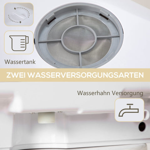 Rootz Small Dishwasher - Compact Kitchen Helper - Table Dishwasher - 6 Programs - Sparkling Clean Dishes - 45W x 44D x 45.8H cm