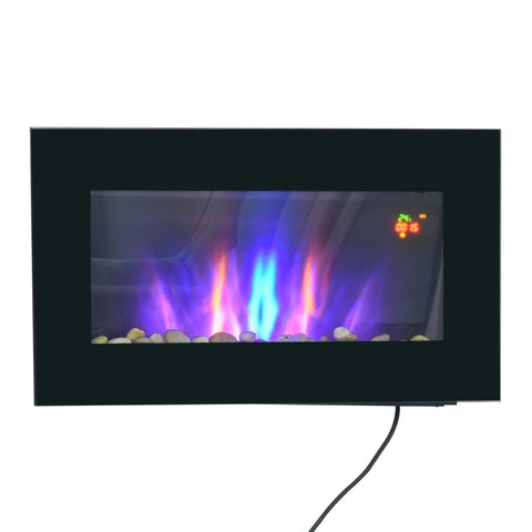 Rootz Electric Fireplace - Indoor Heater - Wall-Mounted Fire Display - Safe & Stylish - 72.5W x 11.5D x 40H cm