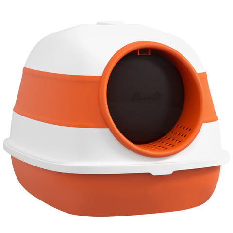 Rootz Cat Toilet - Cat Litter Box - Feline Privacy Enclosure - Prevents Litter Scatter - Odor Control - Easy Cleaning - 52cm x 41cm x 38cm - Plastic, ABS