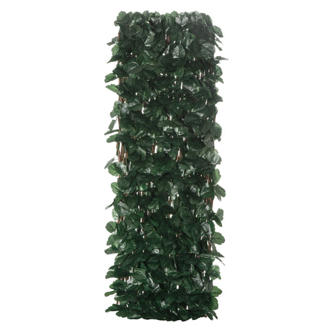 Rootz Artificial Leaf Fence Panels - Privacy Fence - Expandable Mesh - Realistic Ivy Look - 295 x 70 cm