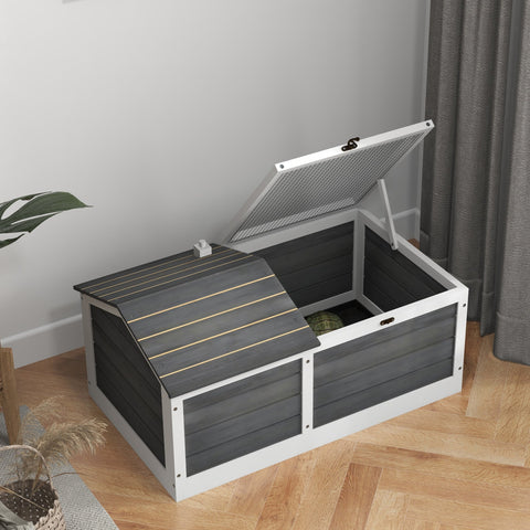 Rootz Small Turtle Enclosure Cage - House for Turtles - Pet Habitat - Privacy & Security - 86cm x 54cm x 43cm