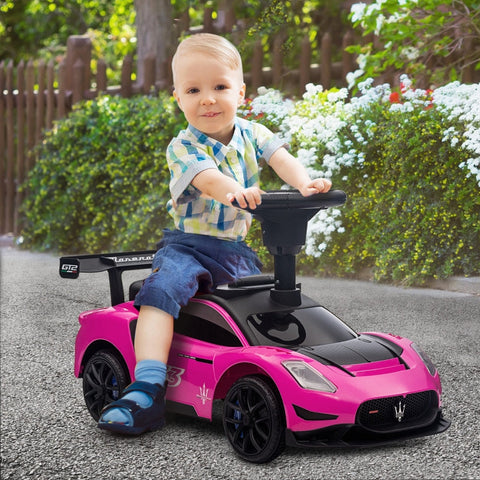 Rootz Maserati GT2 Ride-On Car - Kids Slide Car - Bobby Car - Quiet Wheels - 65L x 29W x 37H cm