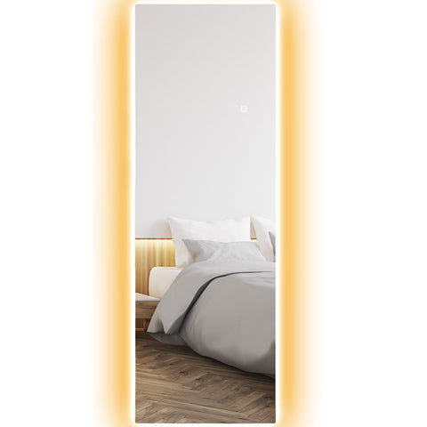 Rootz Full Length LED Mirror - Dimmable - Frameless - Touch Control - Enhance Room - 40cm x 120cm