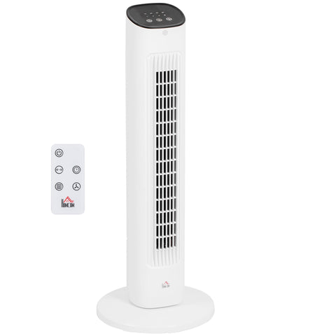 Rootz Column Fan 50W - Tower Fan - Oscillating Fan - Quiet Cooling - 30 x 30 x 78 cm - Remote & Timer Included