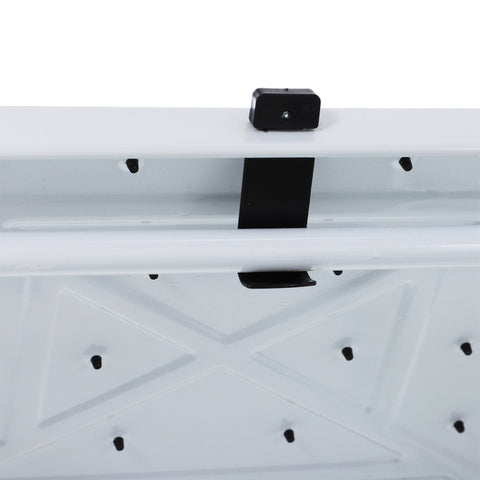 Rootz Folding Steel Stair Ladder - Step Ladder - Multi-Purpose Ladders - Integrated Tool Bag - 51cm x 66cm x 31cm, 150kg Load, 1.31m Height
