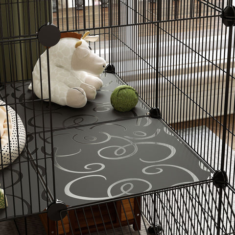 Rootz Dwarf Rabbit Enclosure - Small Pet Hutch - Animal Habitat - Secure and Spacious - 140 x 70 x 105 cm