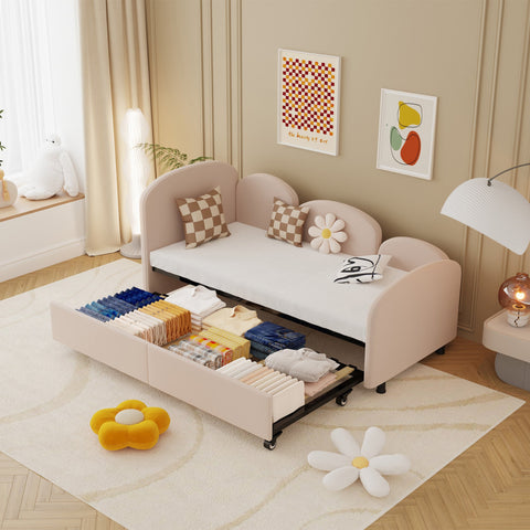 Rootz Sofa Bed with Drawers - Twin Beds - Children's Beds - Storage Solution - 210cm x 99cm x 82.5cm