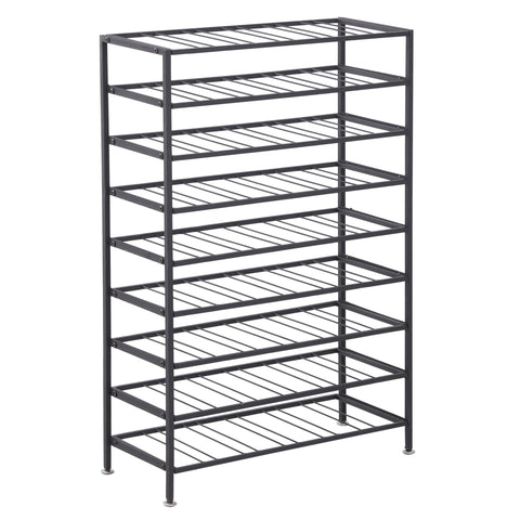 Rootz Wine Rack - Bottle Rack - 54 Bottle Storage - Keeps Corks Moist - 63L x 25W x 91H cm - Black Epoxy Metal