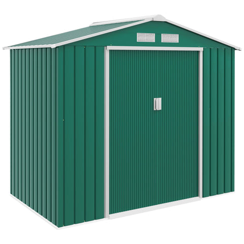 Rootz Garden House 2.42 m² - Storage Shed - Outdoor Shelter - Secure & Durable - 213L x 130W x 185H cm