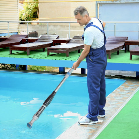 Rootz Pool Vacuum Cleaner - Cordless Pool Cleaner - Lightweight Pool Vacuum - Wireless Operation - High Suction Power - Length-Adjustable Handle - Ø6 x 106-162H cm - ABS, Aluminum